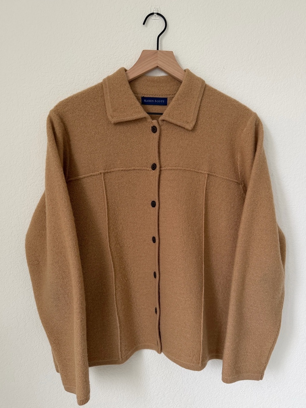 Karen Scott Wool Cardigan Women’s Size Large Buttoned Sweater - Picture 12 of 12